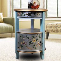 Rui Shio American round corner a few Pastoral painted round a few solid wood corner a few living room sofa side locker high corner