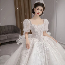 (10 miles for snow) 2022 new wedding dress dream princess castle heavy work luxury bride wedding dress big tailor