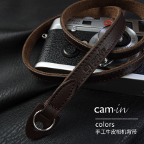 cam-in manual retro cow leather micro-single-phase machine harness hanging neck strap suitable for Leica Sony Fuji