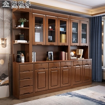 Solid Wood Chinese bookcase modern 2 door 3 door 5 door 6 door corner with lock freelance combination library locker with drawer