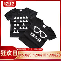 Summer thin men and women Baby short sleeve t-shirt 1-3 years old t-shirt girl coat childrens clothes baby clothes