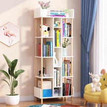 Bookshelves Improvised Landing Living Room Solid Wood Multilayer Shelve Children Containing Show Shelf Home Leaning Wall Small Bookcase