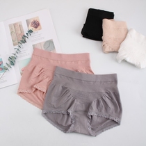 High elastic pure colour soft cotton briefs female thin section Belly Lady Triangle Pants Lace Lace lace No marks in waist Womens underpants