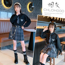 Girl dress autumn dress children princess skirt jk uniform full suit Japanese College wind Net red middle child tide