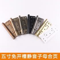 Black 5 inch match bearing imitates anticopper silent stainless steel coating with thick gold hinge