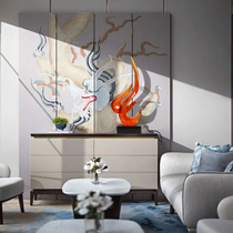 Abstract transparent sculpture art decoration Modern living room entrance Hotel decoration Creative home decoration feedback