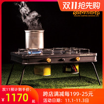 Snow line snowline car dual fuel gas stove self driving double head stove home outdoor camping picnic picnic stove