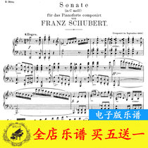 Schubert Sonata 19th C minor D958 whole music piano score original