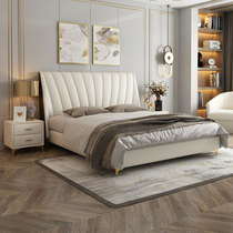 Taihua light luxury ins Italian net red leather bed Modern simple master bedroom 1 8 meters multi-function storage double bed