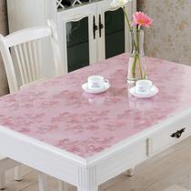 Transparently thickened pvc soft glass table tablecloth rectangular glywood tabletop waterproof pad tea table tablecloth table mat