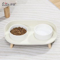 Yili Cat Bowl Ceramic Double Bowl Cat Bowl Cat Food Bowl Pet Supplies