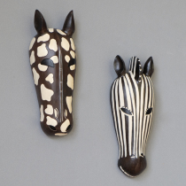 Nordic American Wall personality home living room Creative zebra head decoration wall animal head pendant wall hanging