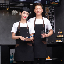 Nail art catering milk tea coffee Western restaurant overalls canvas apron fashion advertising custom apron logo printing