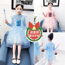 Girl Long Sleeve Dress Dress Foreign Air Spring Autumn Clothing 2020 New Little Girl Princess Dress Baby Mesh Veil Fluffy Skirt