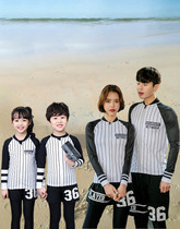 Parent-child diving suit Couple suits Long sleeves Anti-speed dry children Swimming warm springs male girls in girls water jellyfish