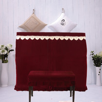 Piano cover Simple modern plush dust cover European thickened gold velvet full cover embroidered water-soluble edge cover cloth high quality
