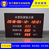 Tangrui customized swimming pool water quality self-test public sign industrial online monitoring electronic signage system temperature and humidity water temperature