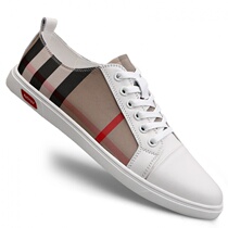 Spring new trendy shoes 2019 leather white shoes mens youth casual board shoes British one-legged lazy shoes Lefu