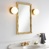 Bathroom Mirror post-modern simple bathroom mirror wall-mounted waterproof wash makeup mirror bathroom light luxury meal side mirror