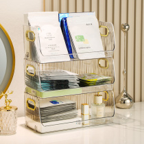 Mask Containing Box Acrylic Light Lavish Desktop Dresser Dresser Transparent Superior Skincare Nets Red Fridge Tidying Shelf