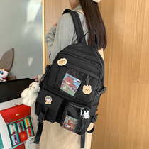School bag female ins style simple middle school students high value Korean version of Harajuku ulzzang large capacity backpack tide