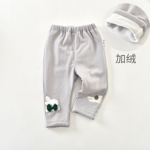 Baby Shang baby pants girls out trousers autumn and winter women Baby double cashmere pants childrens leggings warm pants