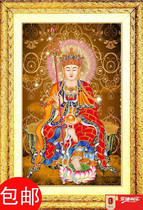 Buddhist Namo great wish King Tibet Bodhisattva living room Temple cross stitch Cotton thread Silk thread printed diamond painting embroidery