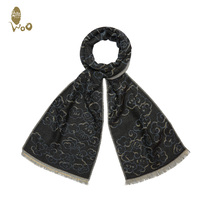 woo wu mens auspicious clouds yarn-dyed classic scarf spring and autumn gift-giving scarf long solid color all-match