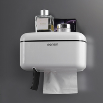 Tissue box Toilet paper towel toilet paper shelf Toilet household punch-free creative waterproof pumping paper box roll paper tube