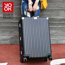 Italy Cool YKOO Full Aluminum Magnesium Alloy Pull Lever Box Universal Wheel Customs Lock Aluminum Frame Suitcase 202429