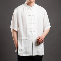 Disclosure special 8113 Men's Tang outfit Summer outfit Tang outfit Men's Short Sleeves Chinese Men's Wear Sleeve Tang outfit Men's Summer Package