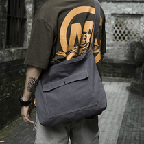 Literary youth rucksack casual simple one-shoulder messenger bag large-capacity messenger bag light and versatile tote bag