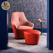 Nordic single leisure sofa chair modern simple American tiger chair high back reading chair light luxury post modern chair