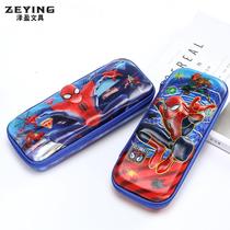 Spider-Man Pen Bag 7D Stereo Anime Cartoon Children Boys Pen Box Large Capacity hard case Pencil Box
