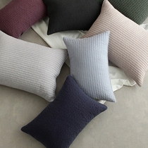 Aika love home Korean bedding solid color water wash cotton quilted soft single pillowcase latex pillowcase