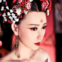 Fairy costume forehead printed eyebrow stickers Hanfu ancient beauty tattoo stickers Long-lasting waterproof childrens flower Tiantian forehead stickers