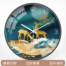 Foru clock hanging clock living-room clock minimalist for home clock decoration fashion light extravagant hanging table modern quartz clock hanging wall clock