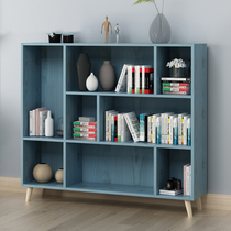 Simple solid wood foot bookcase bookcase Wooden small cabinet Creative locker shelf storage cabinet Combination cabinet