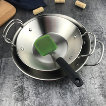 18 10 stainless steel Spanish seafood rice pan frying pan spicy pot cheese baked rice