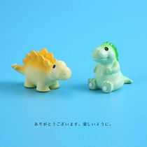 Miniature miniature cartoon simulation animal small dinosaur Tyrannosaurus Rex dinosaur model Triceratops micro landscape desktop decoration