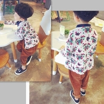 Clearance does not return do not change cartoon printed boy sweater cardigan