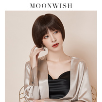 Mengweishi wig female short hair natural real hair short bobo head naturally fluffy and full chemotherapy bald head full headgear