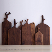 Black walnut chopping board breadboard sushi board pizza board chopping board chopping board tray full solid wood whole wood without splicing