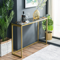 Nordic ins dining side table Marble entrance table Wall side long table Net red living room sofa back storage table