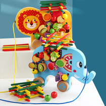 Kindergarten table elephant camel lion boy and girl wooden Young Balance Balance Balance Balance Building Toys