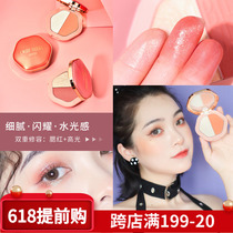 Highlight plus blush one-piece plate Li Jiaqi recommends orange nude makeup dual-use glitter eye shadow repair high-gloss mashed potatoes