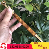 Boutique sea yellow water corrugated tumor scar flower pipe Hainan yellow flower pineapple tiger skin pattern cigarette mouthpiece high-end collectibles