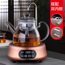 Thickened glass cooking teapot Household automatic water supply large capacity kettle insulation electric ceramic stove White tea cooking tea set