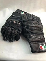 Spring Summer New AGV Motorcycle Gloves Male locomotive riding genuine leather black carbon fiber anti-fall windproof recommendation