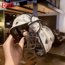 South Korea wide-sided hairband female Net red Sen Mei simple fairy hairpin Super fairy hair card Super fairy wash hair bundle round wave point headband